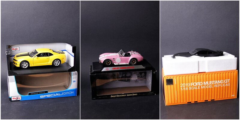 Vand pachet de 17 machete auto american muscle cars 1:18