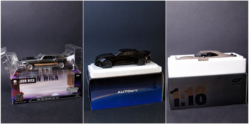 Vand pachet de 17 machete auto american muscle cars 1:18