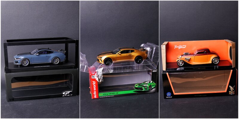 Vand pachet de 17 machete auto american muscle cars 1:18